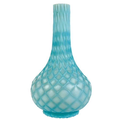 479 - A satin glass bud vase, early 20th century. Height 22cm, width 12cm, depth 5.5cm.