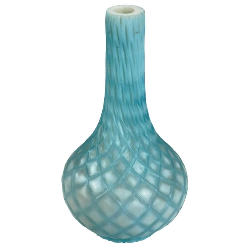 479 - A satin glass bud vase, early 20th century. Height 22cm, width 12cm, depth 5.5cm.