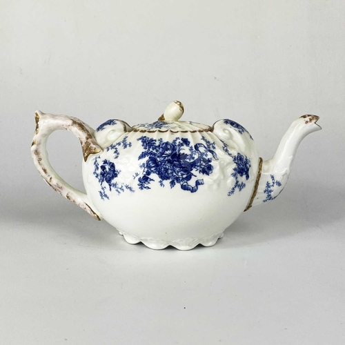 513 - A collection of nine assorted teapots. Including two Wedgwood SYP teapots and covers, pink lustre ex... 