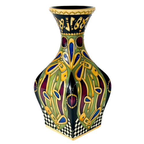 531 - A Moorcroft Pottery Field of Gold vase by Alicia Amison. Seconds quality, signed to base 2010 154, h... 