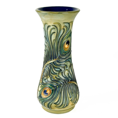 532 - A Moorcroft Pottery Phoenix pattern vase by Rachel Bishop. Angela Davenport decorators mark, height ... 