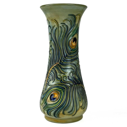 532 - A Moorcroft Pottery Phoenix pattern vase by Rachel Bishop. Angela Davenport decorators mark, height ... 