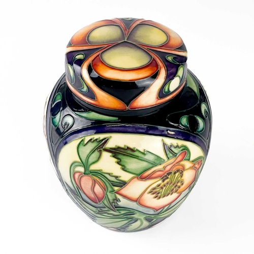 558 - A Moorcroft Pottery Ashwood Gold ginger jar and cover by Emma Bossons. Signed, edition 61/200 stampe... 