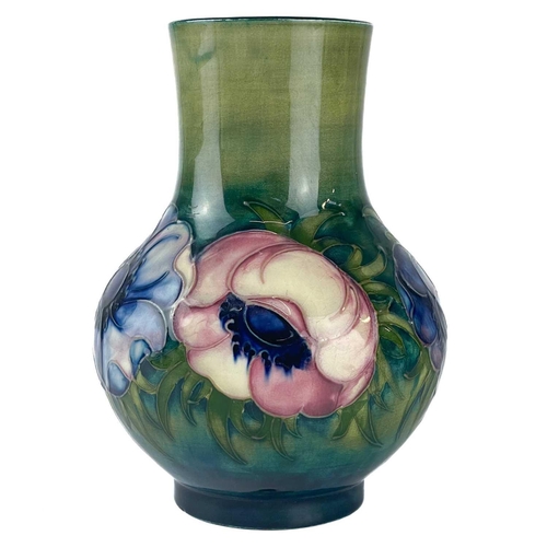 564 - A Moorcroft Pottery Anemone vase circa 1950s. Impressed marks, height 17cm.