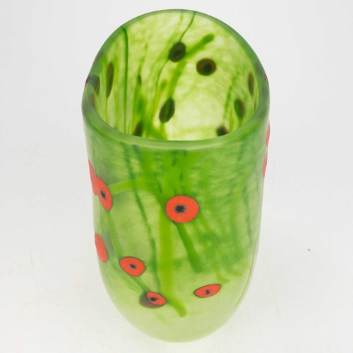 567 - A Norman Stuart Clarke poppy vase. Produced for the 80th(?) anniversary of WWI, signed and indistinc... 