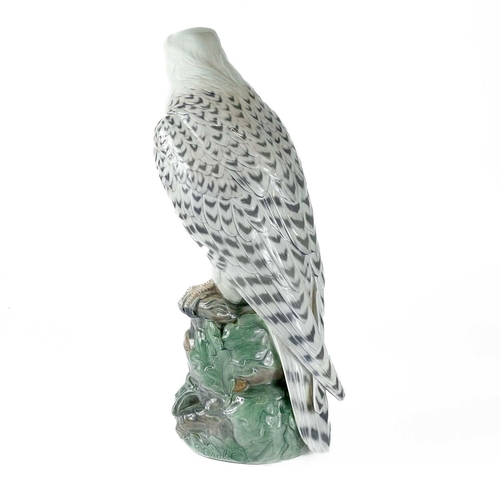 586 - A Royal Copenhagen porcelain figure of an Icelandic Falcon, Height 40cm, model number 1661.