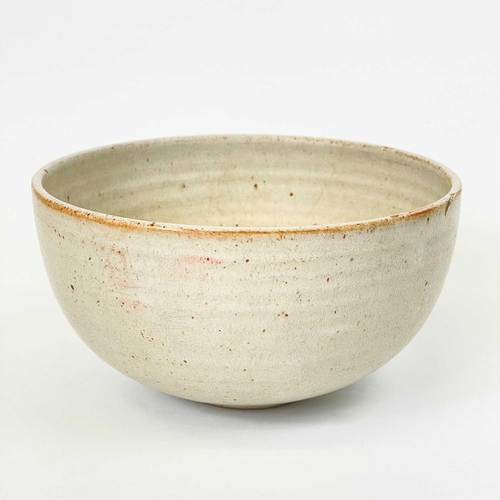 591 - Annette Fuchs (1939-1992). Pottery bowl, diameter 16cm, together with a possibly Margaret Leach vase... 