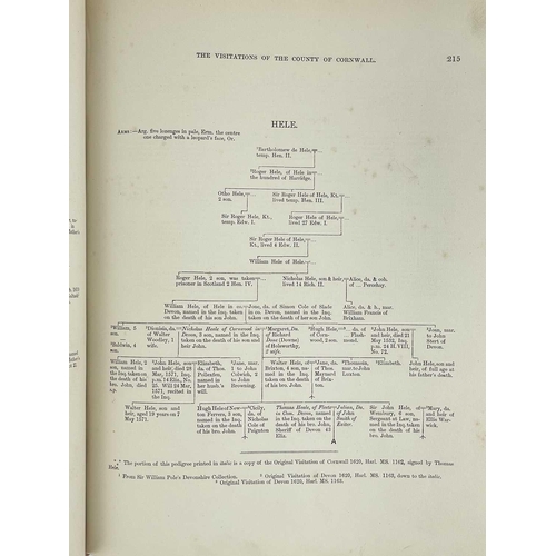 103 - The Visitations Of Cornwall Comprising The Heralds' Visitation of 1530, 1573 & 1620 Additions by Lie... 