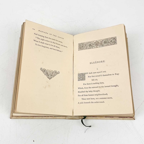 106 - ALFRED TENNYSON The Poetical Works of Thirteen book cased set; uniform blue cloth boards with red in... 