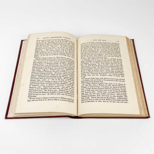 107 - B.H.Williams Ancient Westcountry families and their armorial bearings A story of the old nobility an... 