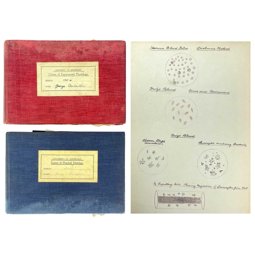 111 - Two Early 20th Century Sketchbooks COURSE OF EXPERIMENTAL PHYSIOLOGY By George Balsillie (1914) Univ... 