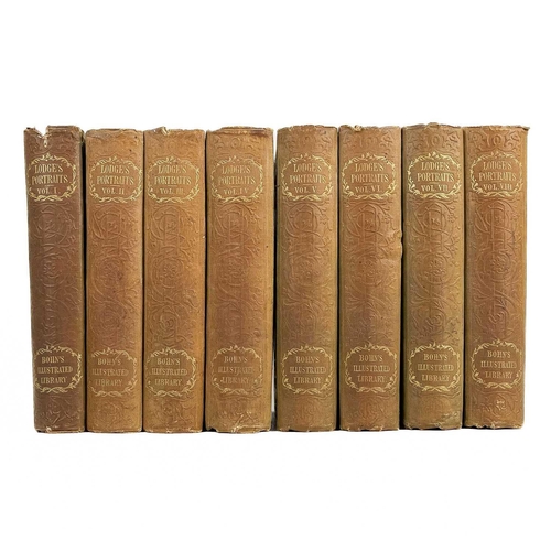 115 - EDMUND LODGE (1756-1839) Portraits of illustrious personages of Great Britain 8 vols; Henry G. Bohn,... 