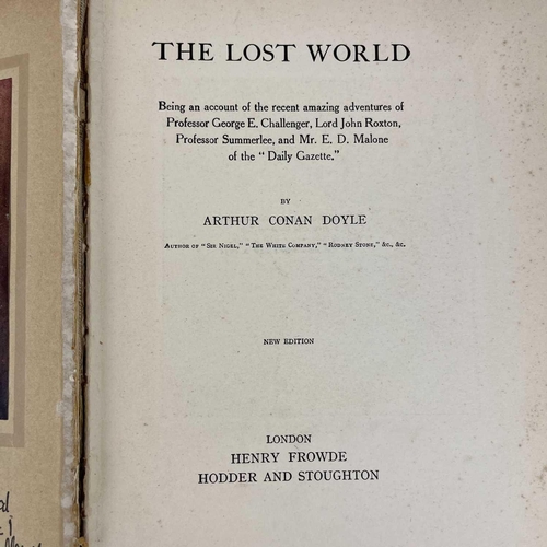 604 - DOYLE, Conan. 'The Lost World,' New edition, original brown cloth with bevelled boards and embossed ... 