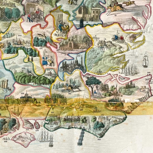 605 - Wallis's Picturesque Round Game of the Produce and Manufactures of the Counties of England & Wales C... 