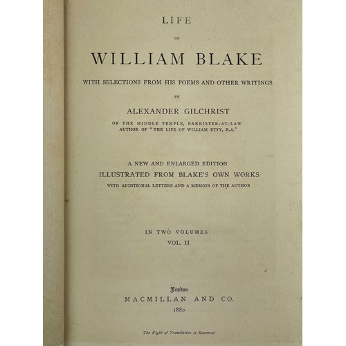 64 - GILCHRIST, Alexander. 'Life of William Blake. With Selections from His Poems and Other Writings,' Vo... 