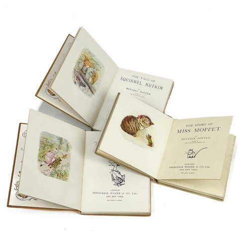 65 - POTTER, Beatrix. Six early reprints. 'The Tale of Squirrel Nutkin,' original brown boards with mount... 