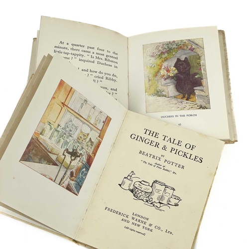 65 - POTTER, Beatrix. Six early reprints. 'The Tale of Squirrel Nutkin,' original brown boards with mount... 