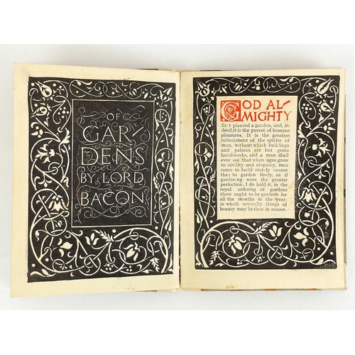 71 - Peacock Press - two privately-printed works Of Gardens By Francis Lord Bacon Woodcut frontispiece an... 