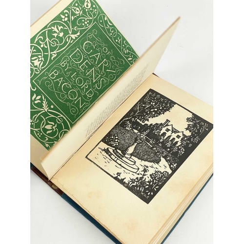 71 - Peacock Press - two privately-printed works Of Gardens By Francis Lord Bacon Woodcut frontispiece an... 