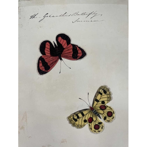 74 - A Victorian Scrap Album Contemporary half maroon leather with marbled boards, over a hundred pages p... 