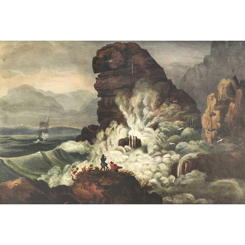 74 - A Victorian Scrap Album Contemporary half maroon leather with marbled boards, over a hundred pages p... 