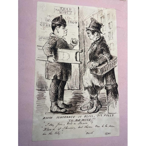 74 - A Victorian Scrap Album Contemporary half maroon leather with marbled boards, over a hundred pages p... 