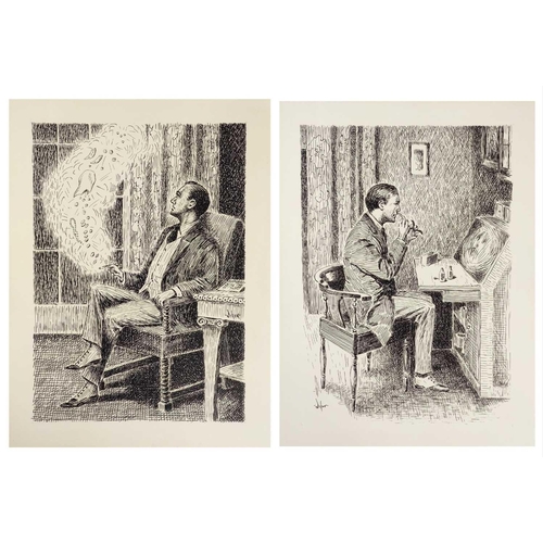 82 - William DIXON Original draft dust jacket illustration for 'The Adventures of Romney Pringle'. Writte... 