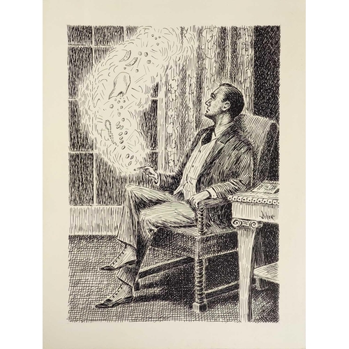 82 - William DIXON Original draft dust jacket illustration for 'The Adventures of Romney Pringle'. Writte... 