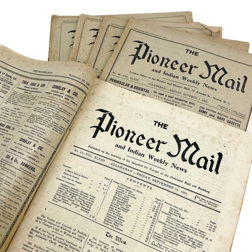 86 - 'The Pioneer Mail and Indian Weekly News,' Five issues. No.22, vol LIII, Friday, May 28, 1926; No.39... 