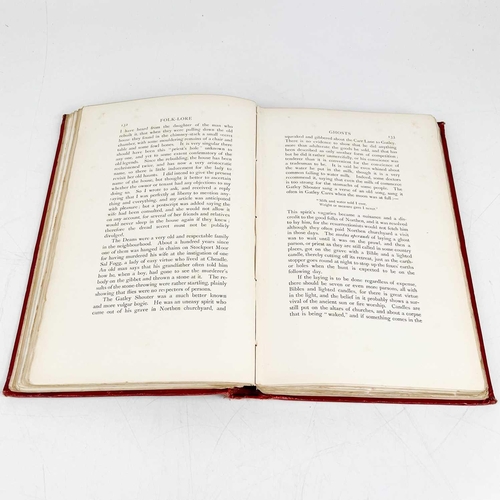 96 - MOSS, Fletcher. 'Folk-Lore. Old Custom and Tales of my Neighbours,' First edition, original red clot... 