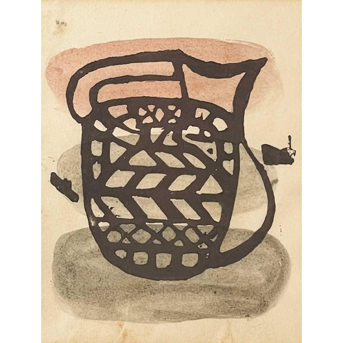 377 - Conor FALLON (1939-2007) Abstract study Watercolour, signed to verso, 15.5 x 12cm. 30.5 x 26cm frame... 
