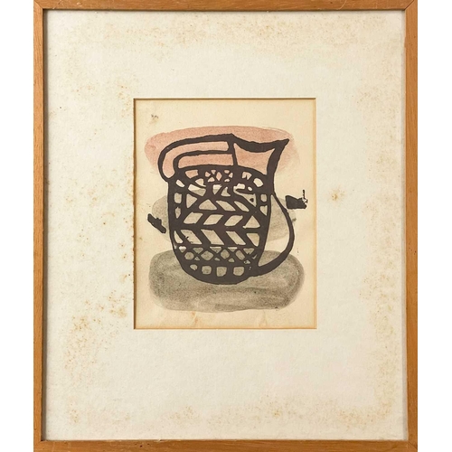 377 - Conor FALLON (1939-2007) Abstract study Watercolour, signed to verso, 15.5 x 12cm. 30.5 x 26cm frame... 