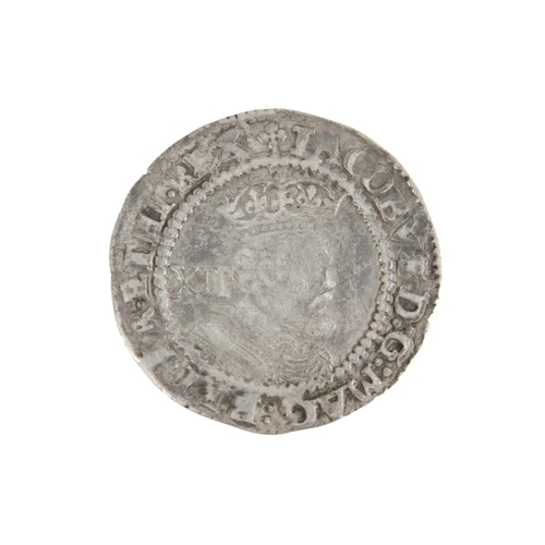 103 - James I shilling 3rd coinage Coin has good detail both sides, mint mark, trefoil. Sixth (large) bust... 