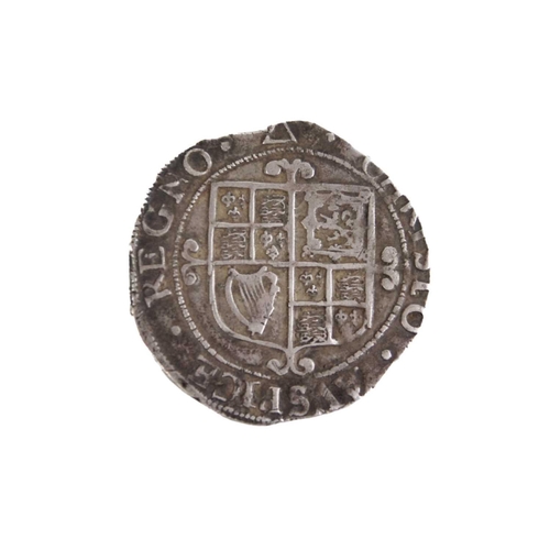 104 - Charles I shilling 1639/40 Coin has good detail both sides, mint mark triangle, slight edge nibbles.