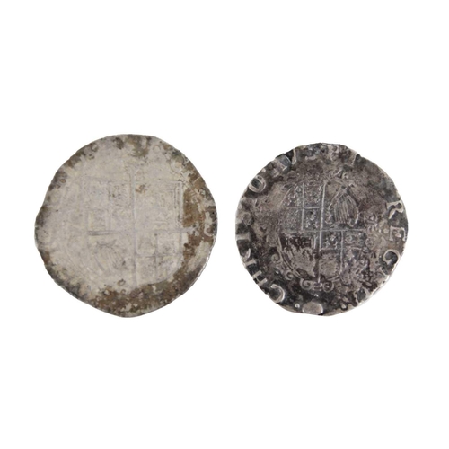 105 - Charles I shillings 1636 and 1638 (total 2 coins) Both coins with wear to head but reasonable detail... 