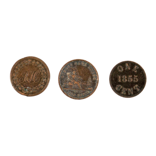 124 - Canada: 19th Century copper half-penny and penny coins / tokens (x25) An interesting selection: 1: B... 