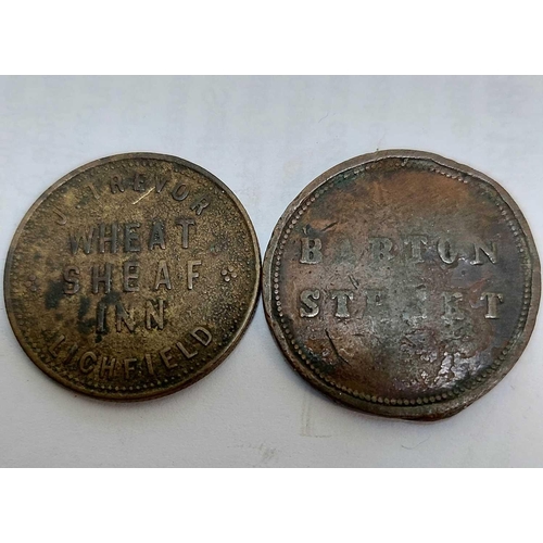 126 - British Copper / Silver 17th - 20th century farthing & similar sized trade tokens & medallions (x14)... 