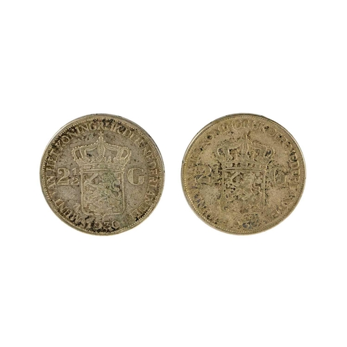 131 - World Coinage including silver Comprising: 1: A bag of silver coinage. Noted: Netherlands 21/2 Guild... 