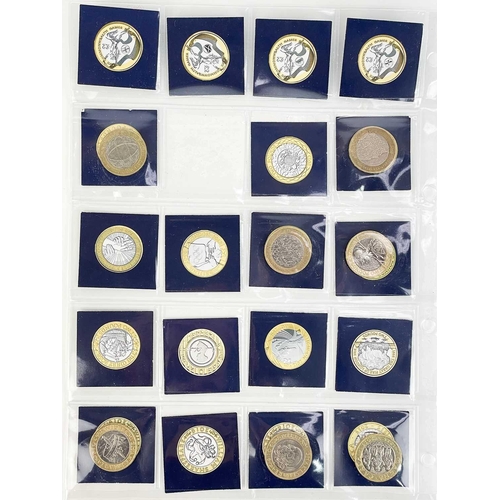 143 - GB decimal £1, £2 and £5 coins plus pre-decimal coinage etc. Comprising: £1 brass coins (x2), £2 bra... 