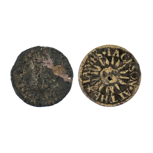 144 - Plymouth 17th century Trade Farthing Tokens (x2) Comprising: 1: A 