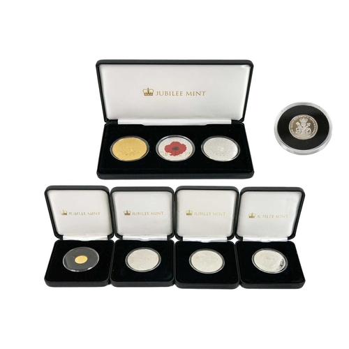 151 - Tristan Da Cunha and Alderney gold & silver etc. Royalty related coins Comprising encapsulated coins... 