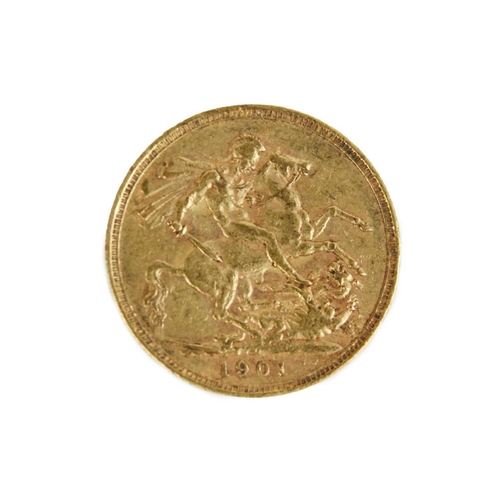 170 - Queen Victoria 1901 GB gold sovereign A 1901 M gold sovereign