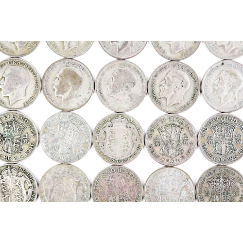 177 - GB pre 1947 silver coinage - face value £5.62 Comprising: 45 x half-crowns of pre 1947 GB silver coi... 