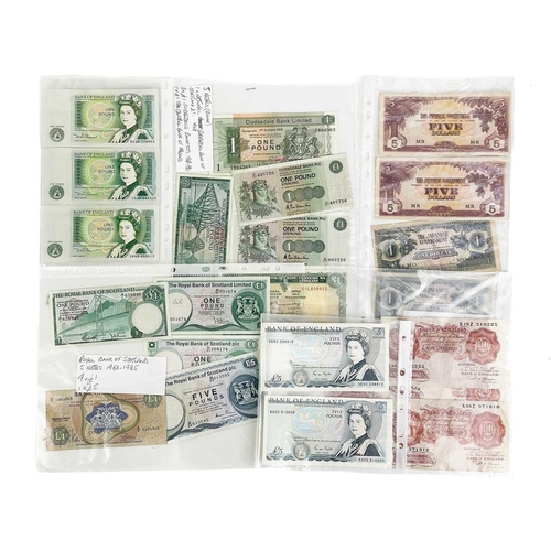 179 - British / Scottish / Irish and Malaya Japanese Occupation Banknotes (total 23 notes) Comprising £29 ... 