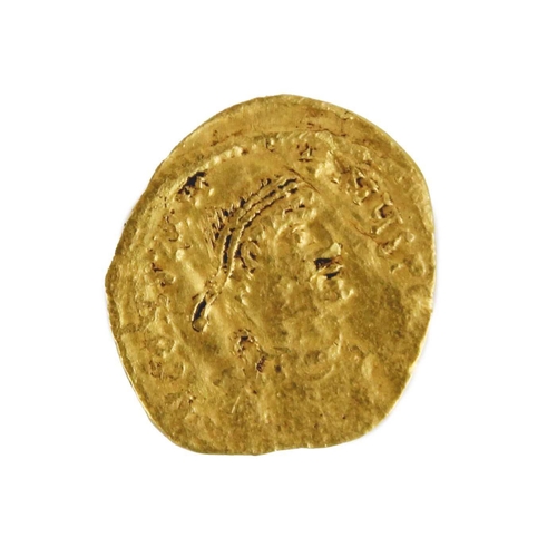 182D - Byzantine Tiberius II Constantine AV Tremissis 578-82AD gold coin This gold coin has reasonable deta... 