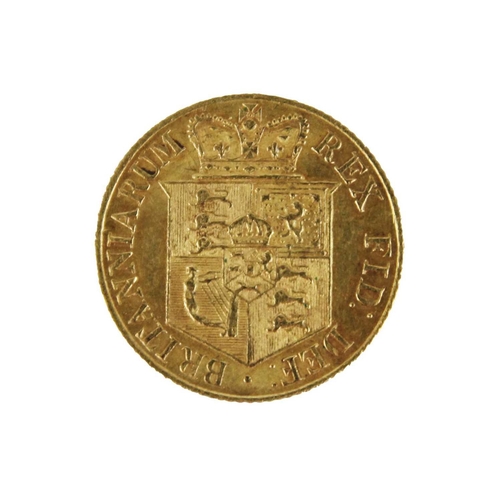 198K - 1817 George III high grade gold half sovereign A cased sound very high grade 1817 gold half sovereig... 