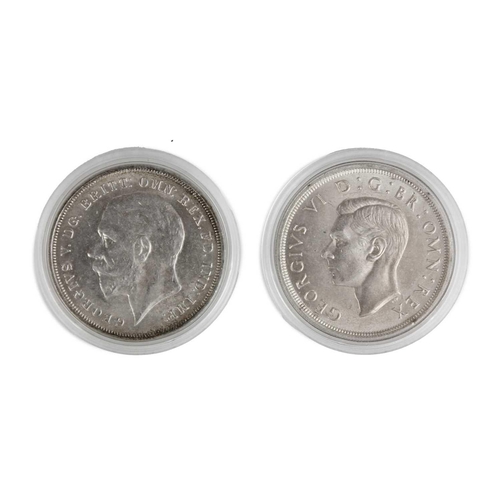 198O - 1935 and 1937 silver crowns plus 1937 (King Edward VIII) pattern silver crown Comprising: 1: A 1935 ... 