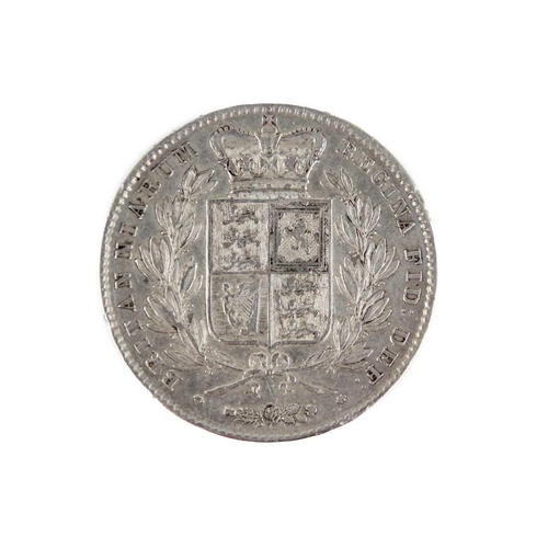 199A - 1844 Starstops on edge Queen Victoria young head silver crown. A 1844 VF. reverse and nVF obverse yo... 