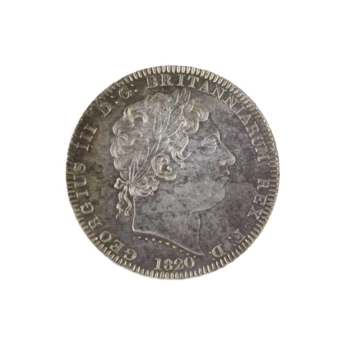 199I - George III crown 1820 An encapsulated 1820 LX crown, obverse EF, reverse EF but two short scratches