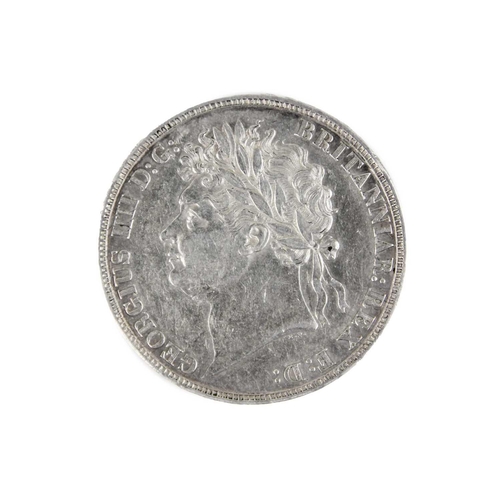 199J - George IV crown 1821 An encapsulated 1821 secundo crown, obverse VF+, reverse circa VF